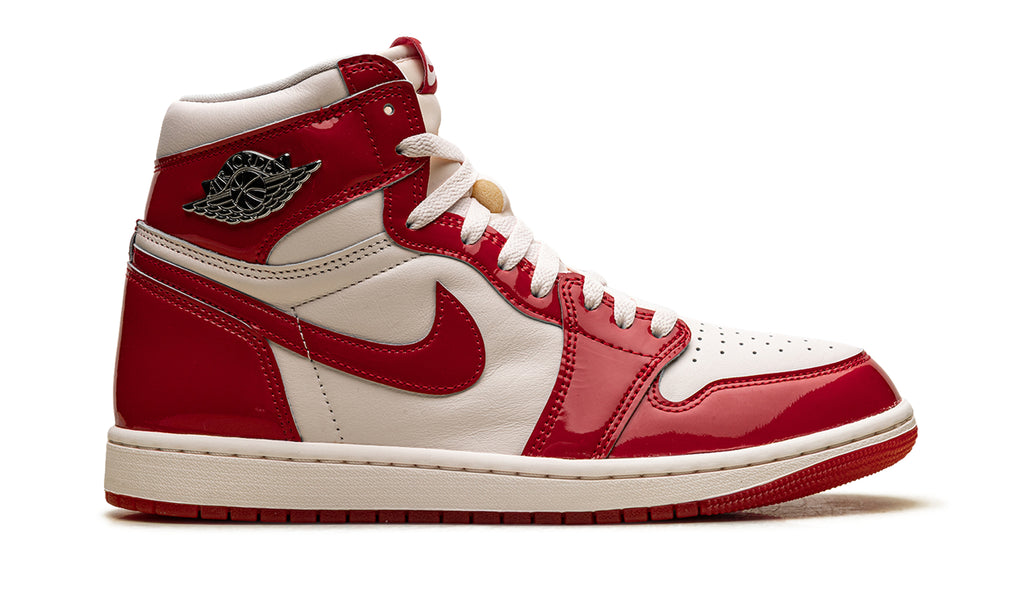Air Jordan 1 High OG Sneakers - Glossy Red & Cream White