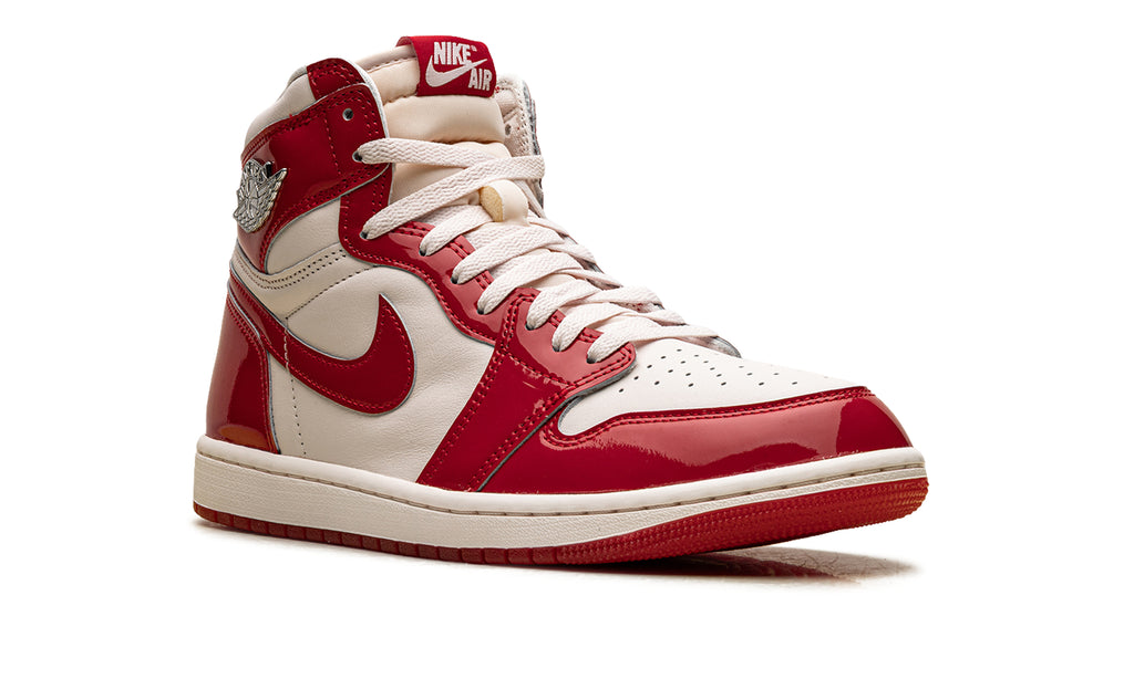 Air Jordan 1 High OG Sneakers - Glossy Red & Cream White