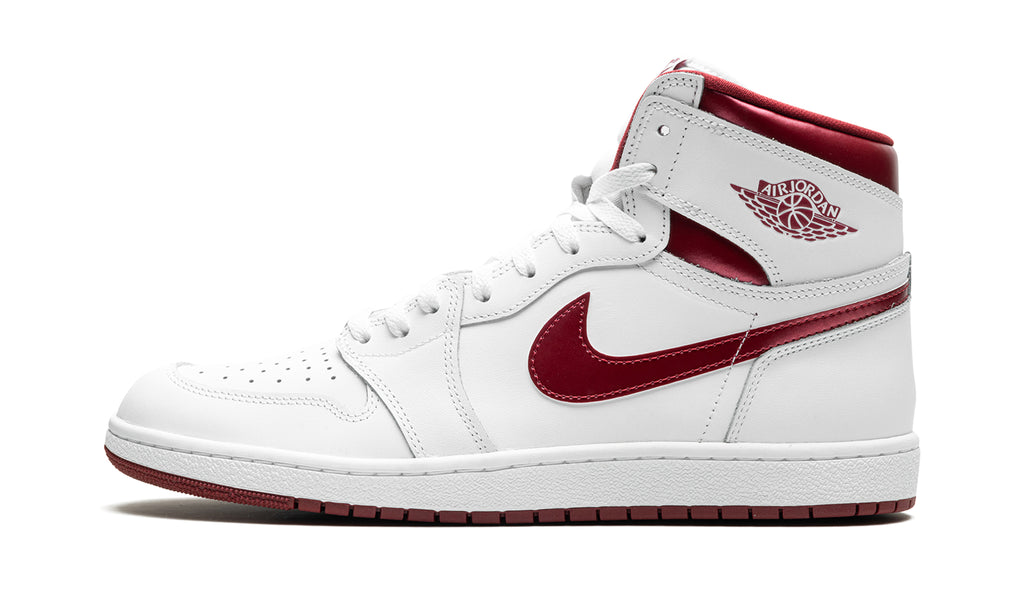 Air Jordan 1 High '85 "Metallic Burgundy" Sneakers - White & Burgundy