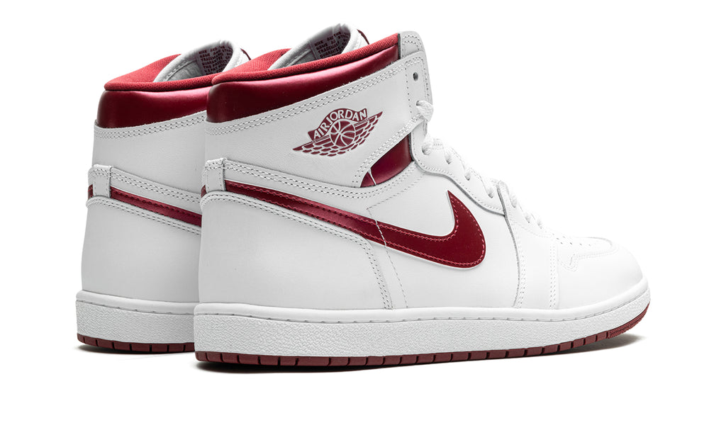 Air Jordan 1 High '85 "Metallic Burgundy" Sneakers - White & Burgundy