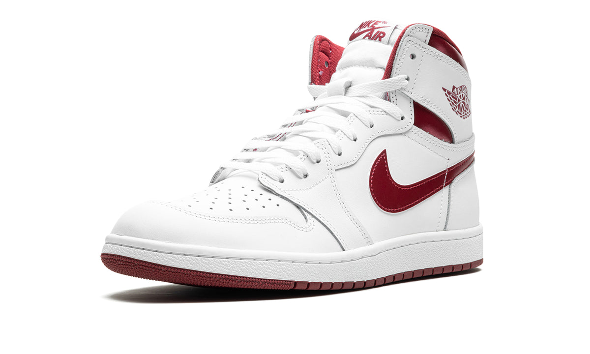 Air Jordan 1 High '85 "Metallic Burgundy" Sneakers - White & Burgundy