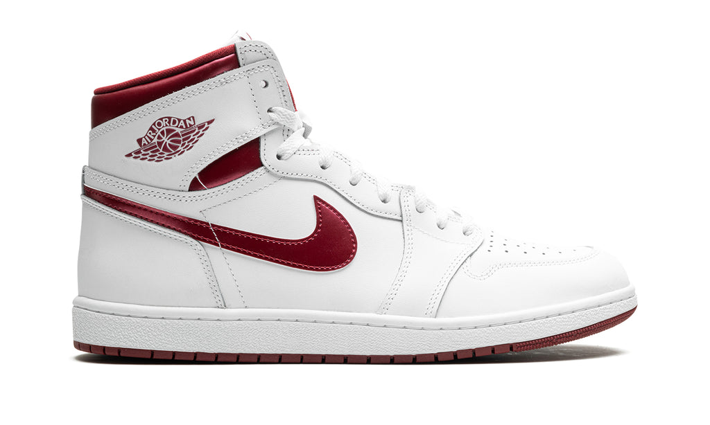 Air Jordan 1 High '85 "Metallic Burgundy" Sneakers - White & Burgundy