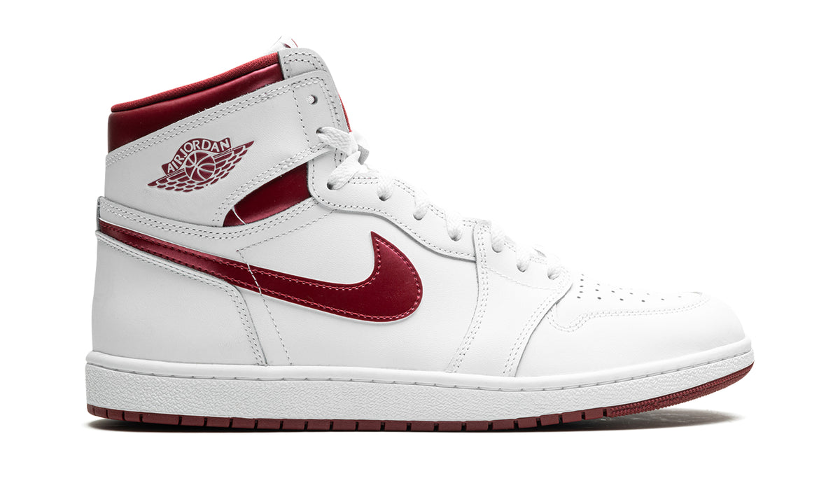 Air Jordan 1 High '85 "Metallic Burgundy" Sneakers - White & Burgundy
