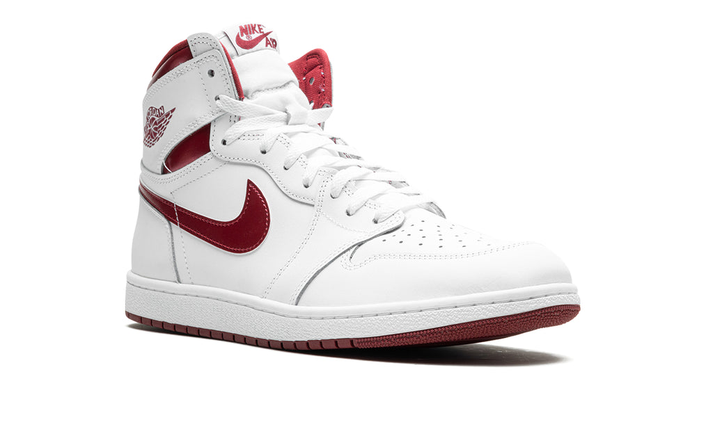 Air Jordan 1 High '85 "Metallic Burgundy" Sneakers - White & Burgundy