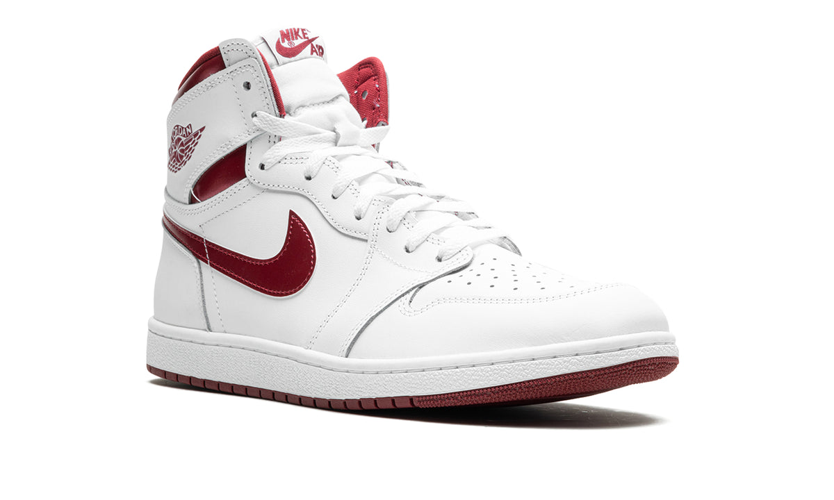 Air Jordan 1 High '85 "Metallic Burgundy" Sneakers - White & Burgundy