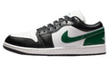 Air Jordan 1 Low Sneakers - White, Black & Green