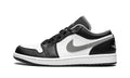 Air Jordan 1 Low Sneakers - Black & White with Gray Swoosh