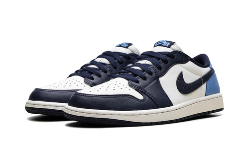 Air Jordan 1 Low Sneakers in Black, White & Royal Blue