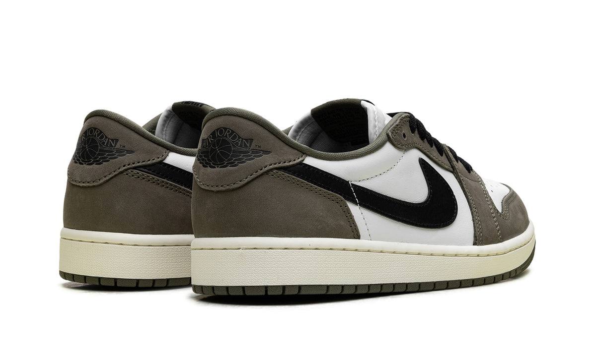 Air Jordan 1 Low Sneakers - Olive Grey/White/Black with Cream Midsole
