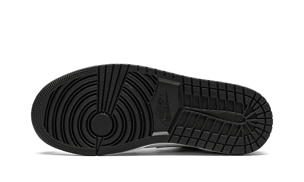 Air Jordan 1 Low Sneakers - Black & White with Gray Swoosh