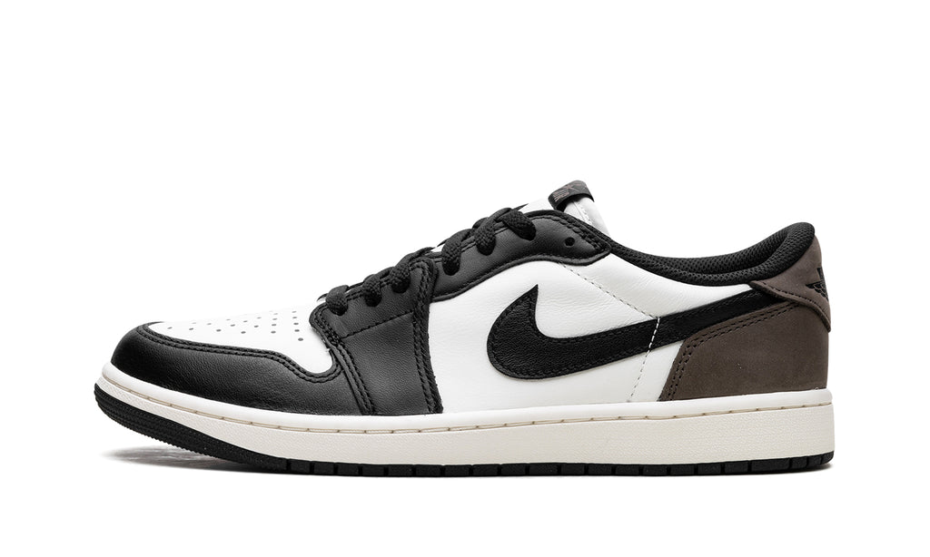 Air Jordan 1 Low OG Sneakers - Black, White & Brown with Off-White Midsole