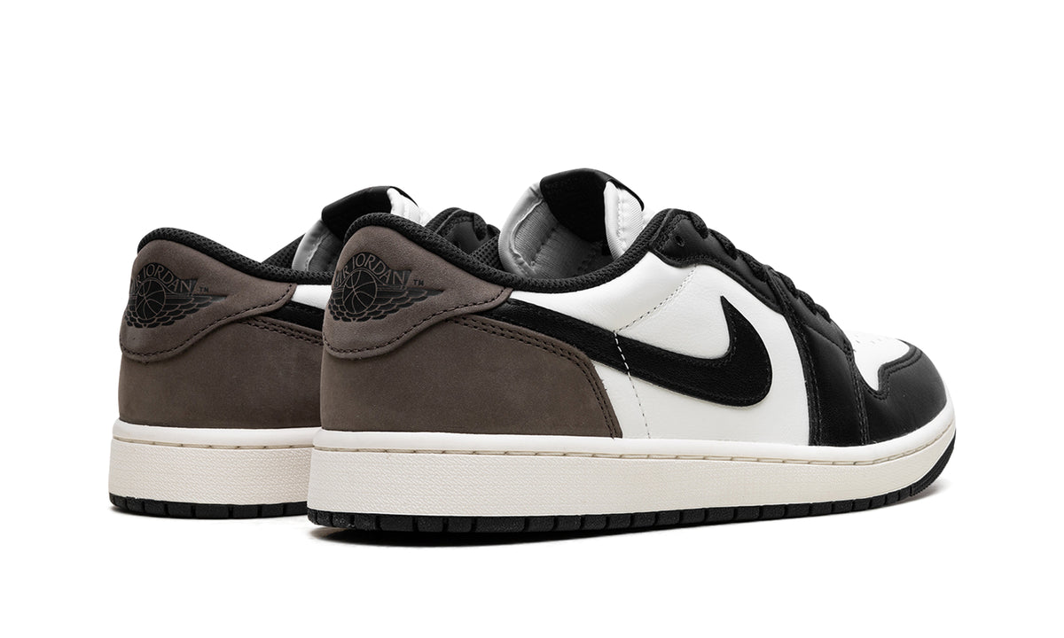 Air Jordan 1 Low OG Sneakers - Black, White & Brown with Off-White Midsole