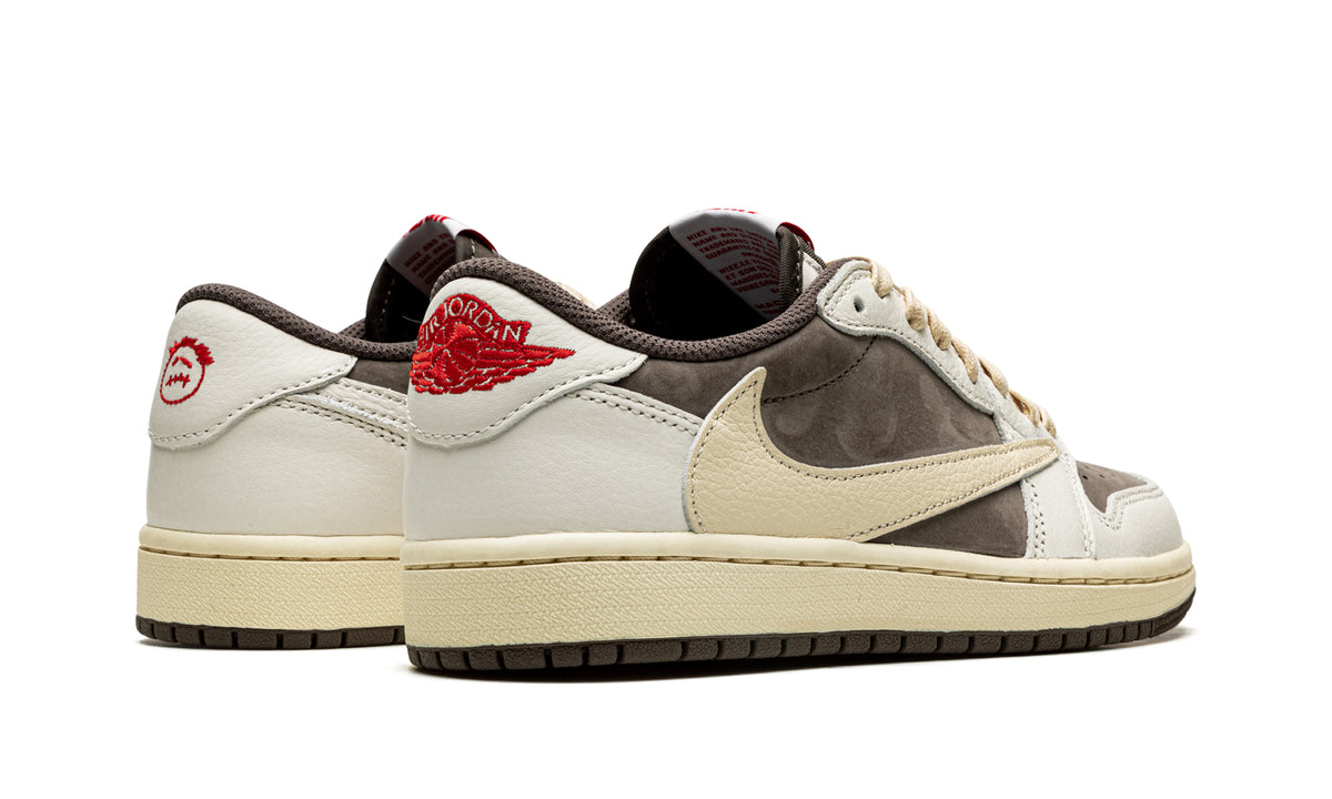 Travis Scott x Air Jordan 1 Low OG Reverse Mocha Sneakers - Brown, White & Sail