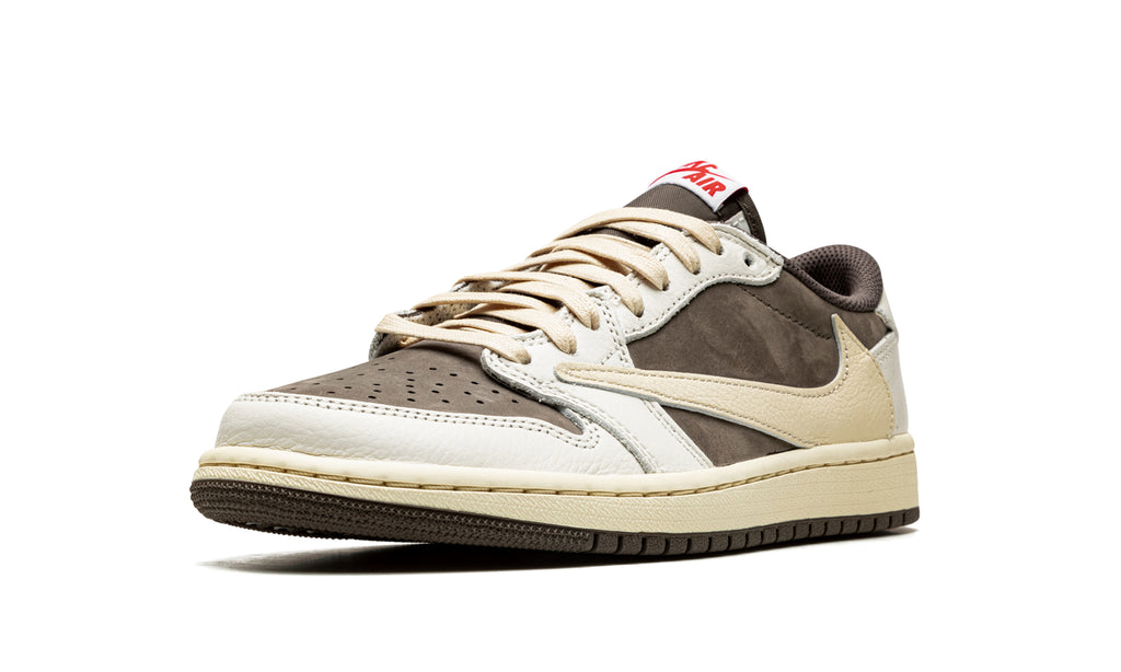 Travis Scott x Air Jordan 1 Low OG Reverse Mocha Sneakers - Brown, White & Sail