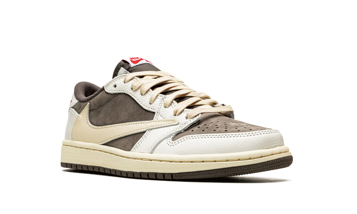 Travis Scott x Air Jordan 1 Low OG Reverse Mocha Sneakers - Brown, White & Sail