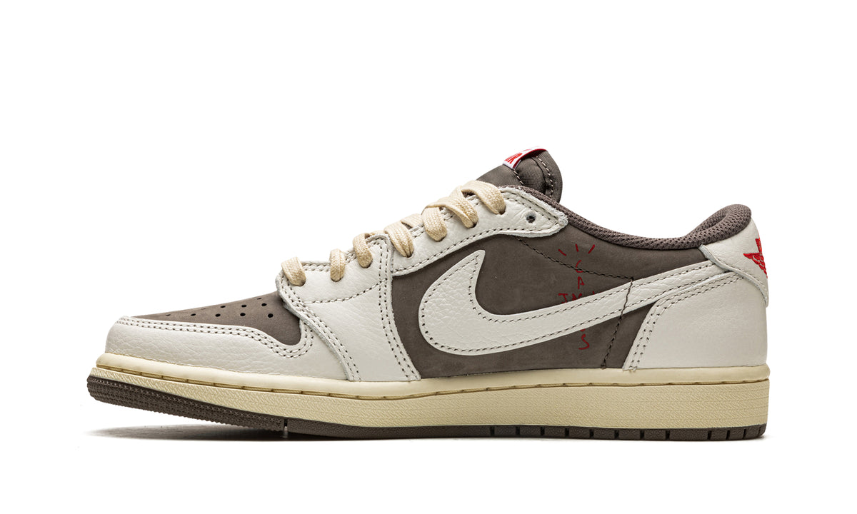 Travis Scott x Air Jordan 1 Low OG Reverse Mocha Sneakers - Brown, White & Sail