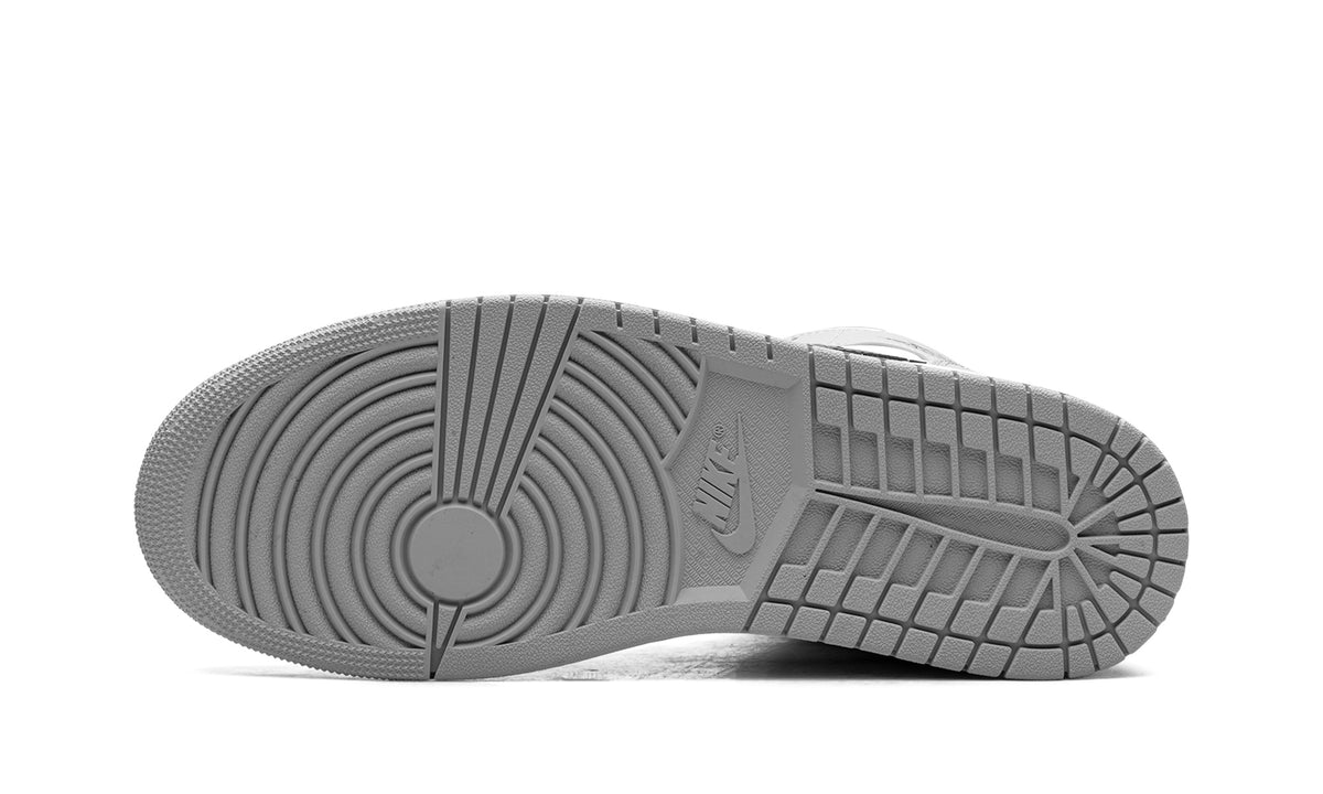 Air Jordan 1 Mid Sneakers – White, Light Gray & Black