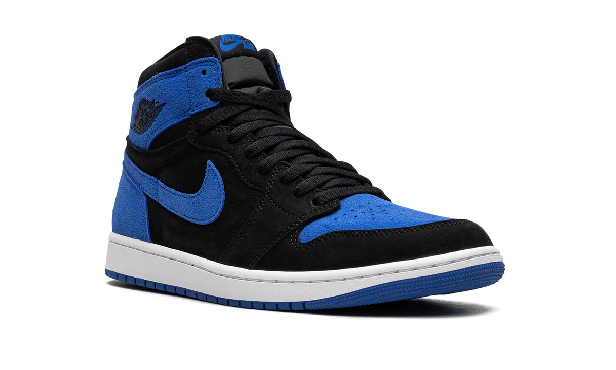 Air Jordan 1 Retro High OG Sneakers - Black/Royal Blue with White Midsole