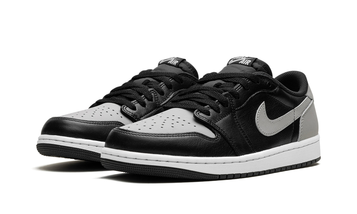 Air Jordan 1 Retro Low OG Sneakers - Black and Gray with White Midsole