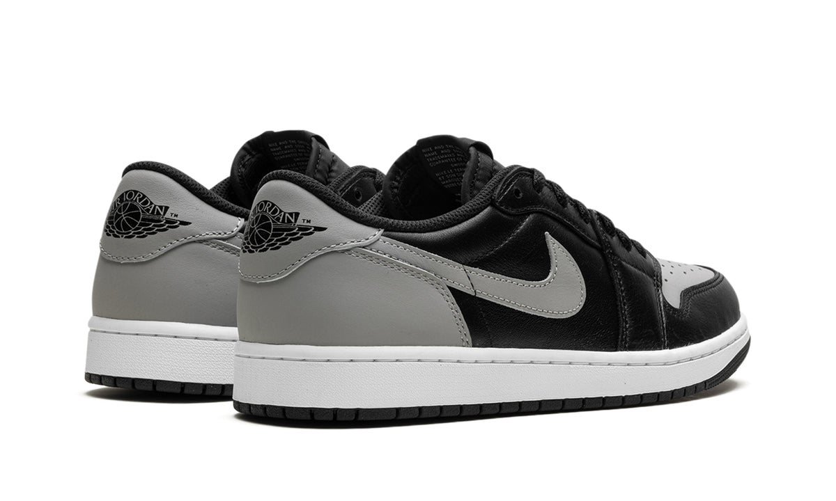 Air Jordan 1 Retro Low OG Sneakers - Black and Gray with White Midsole