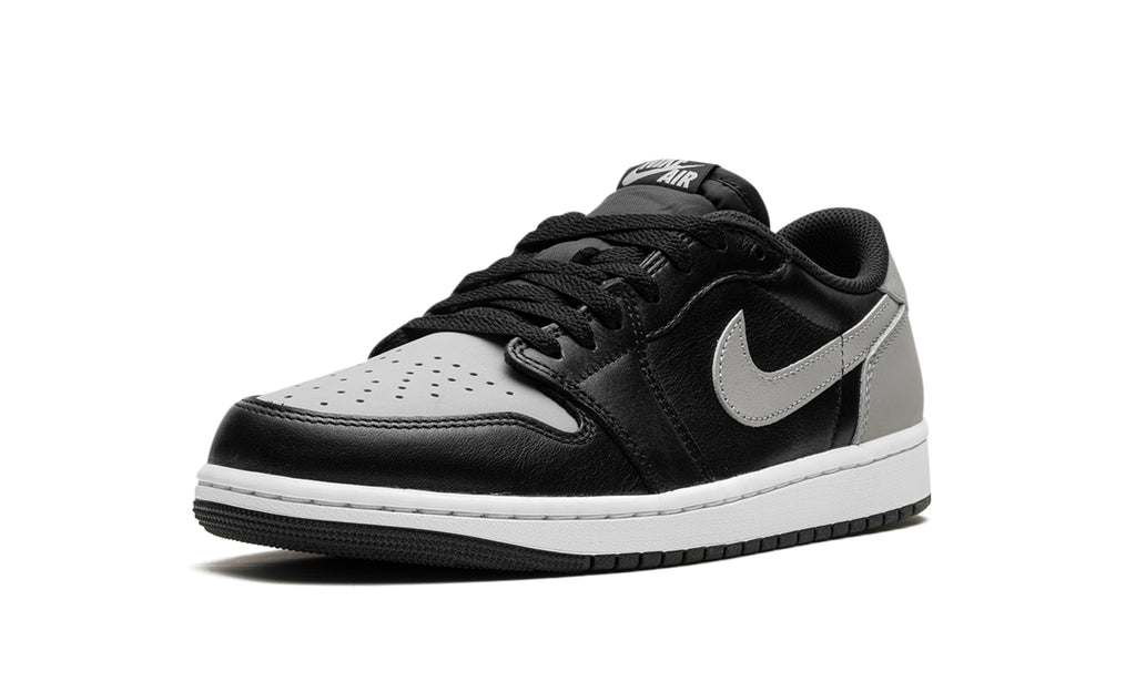 Air Jordan 1 Retro Low OG Sneakers - Black and Gray with White Midsole