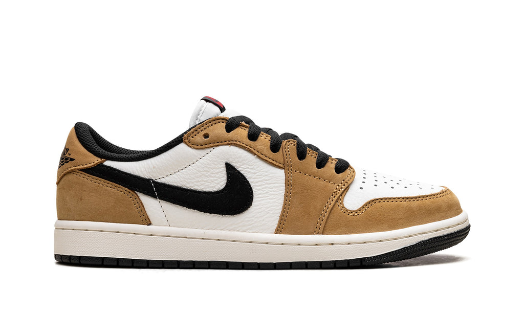 Air Jordan 1 Low Sneakers – Tan, White & Black