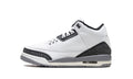 Air Jordan 3 Retro Sneakers - White/Grey with Elephant Print and Red Accents