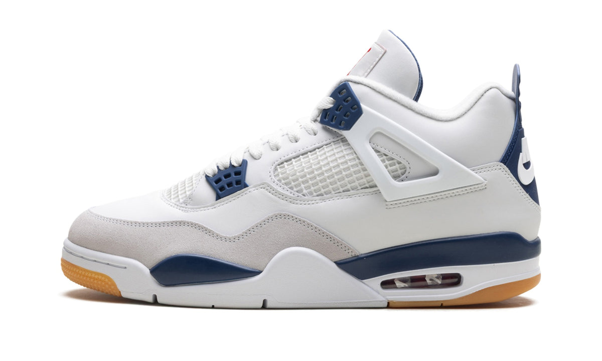 Nike SB x Air Jordan 4 Sneakers – White, Navy & Gum