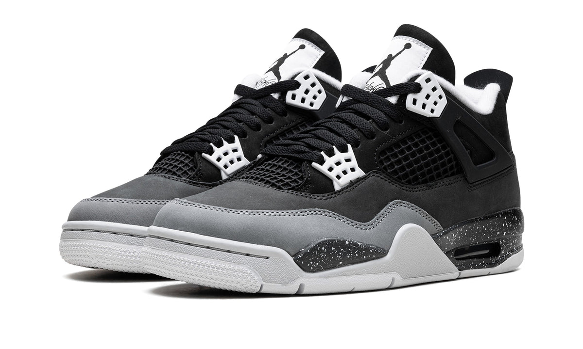 Air Jordan 4 Sneakers – Black, Grey & White