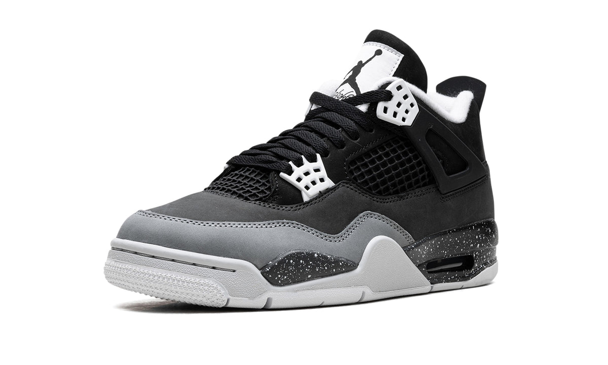 Air Jordan 4 Sneakers – Black, Grey & White