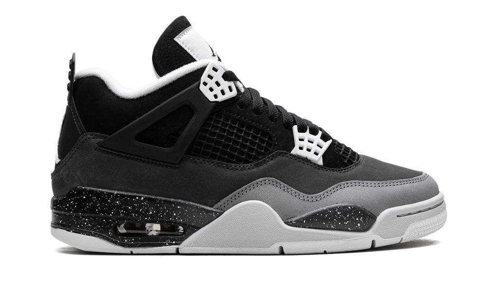 Air Jordan 4 Sneakers – Black, Grey & White