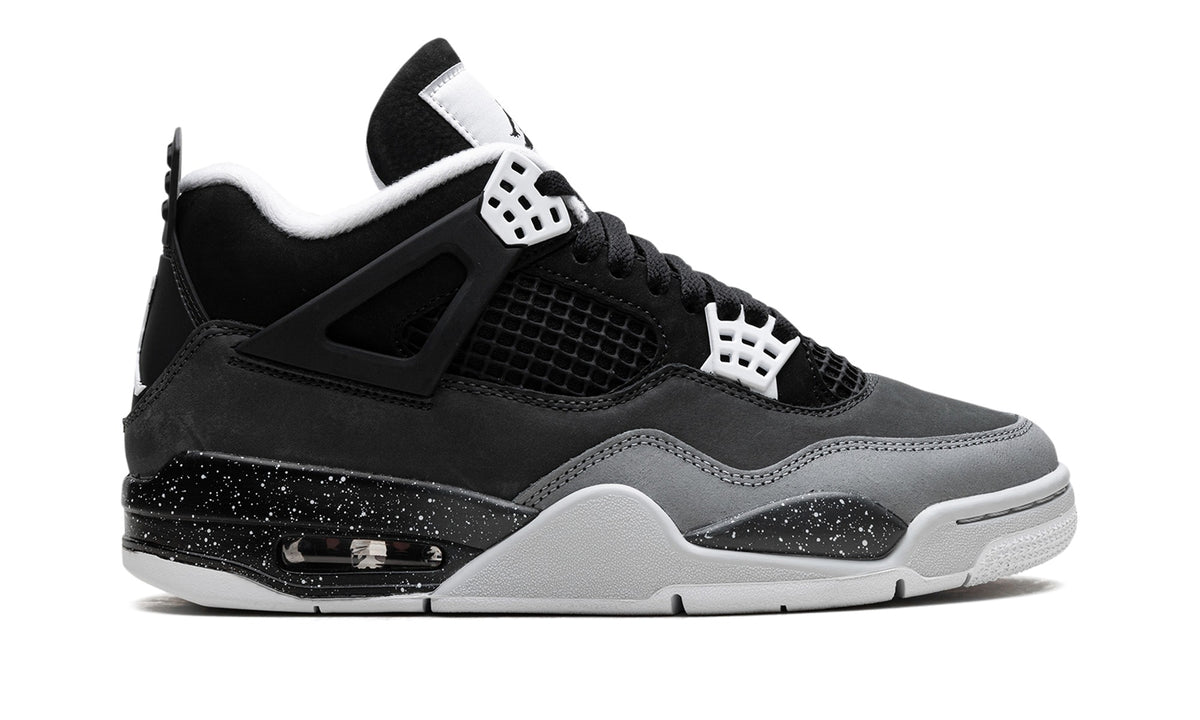 Air Jordan 4 Sneakers – Black, Grey & White