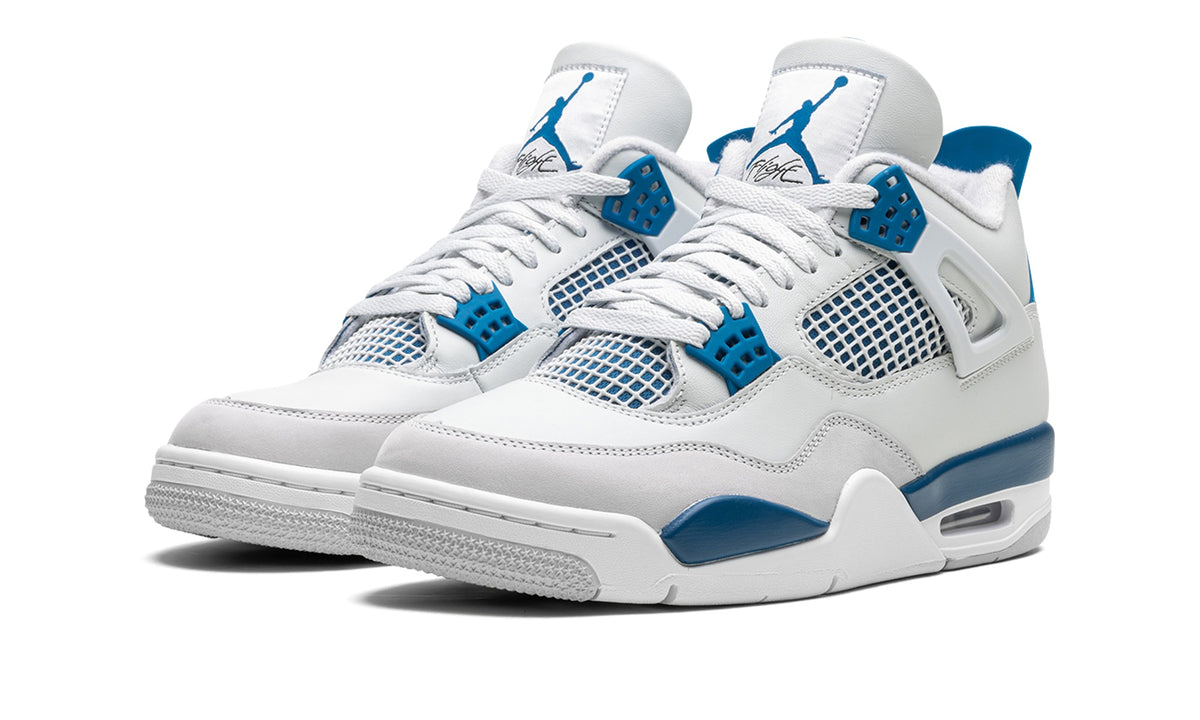 Air Jordan 4 Sneakers – White & Blue