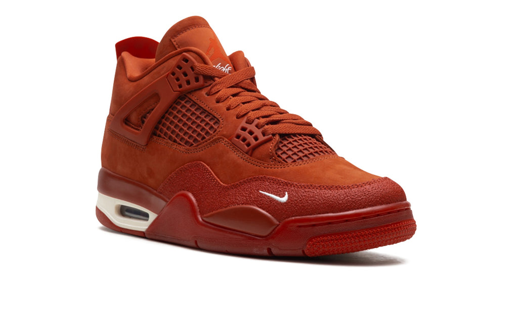 Air Jordan 4 Sneakers - Rust Red with White Nike Air Details