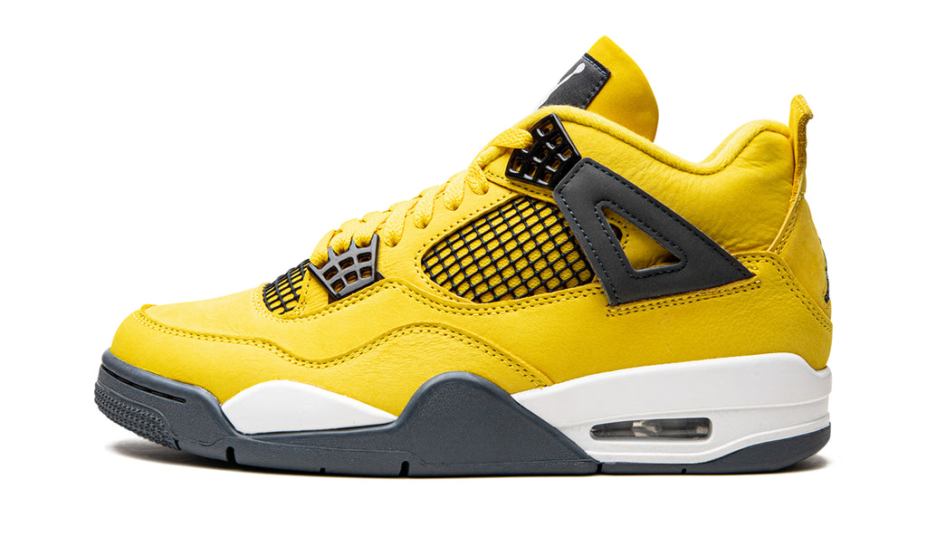 Air Jordan 4 Retro “Lightning” Sneakers - Yellow, Dark Gray & White