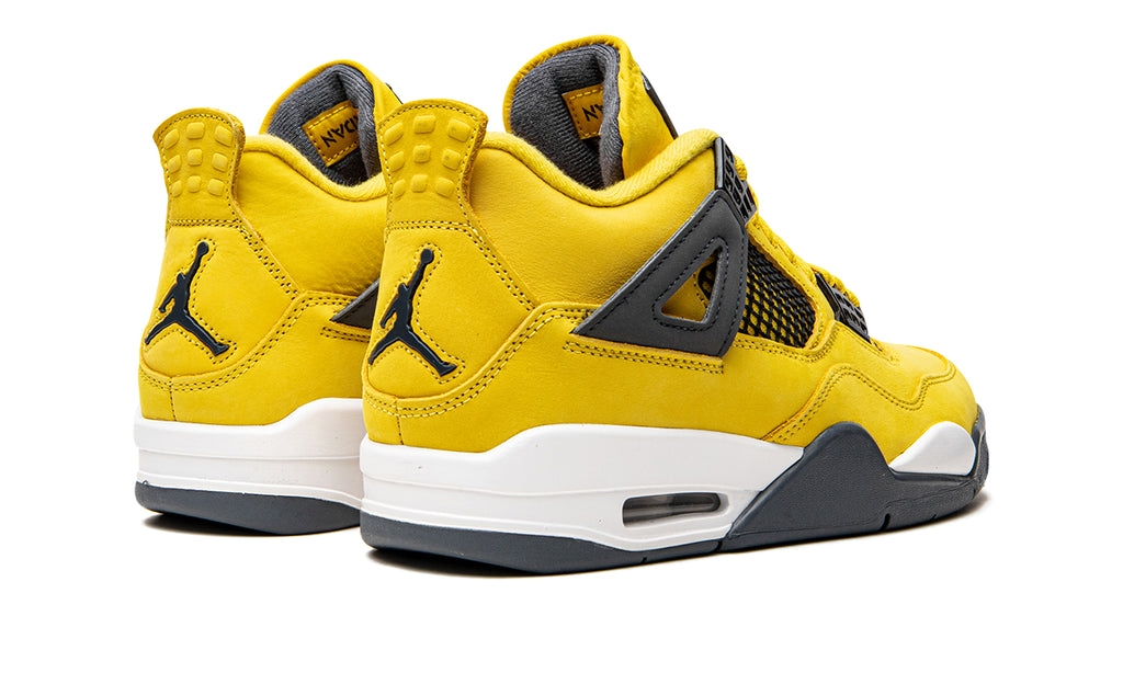 Air Jordan 4 Retro “Lightning” Sneakers - Yellow, Dark Gray & White