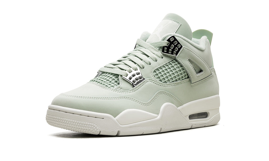 Jordan Mint Green Sneakers with Chrome Lace Wings