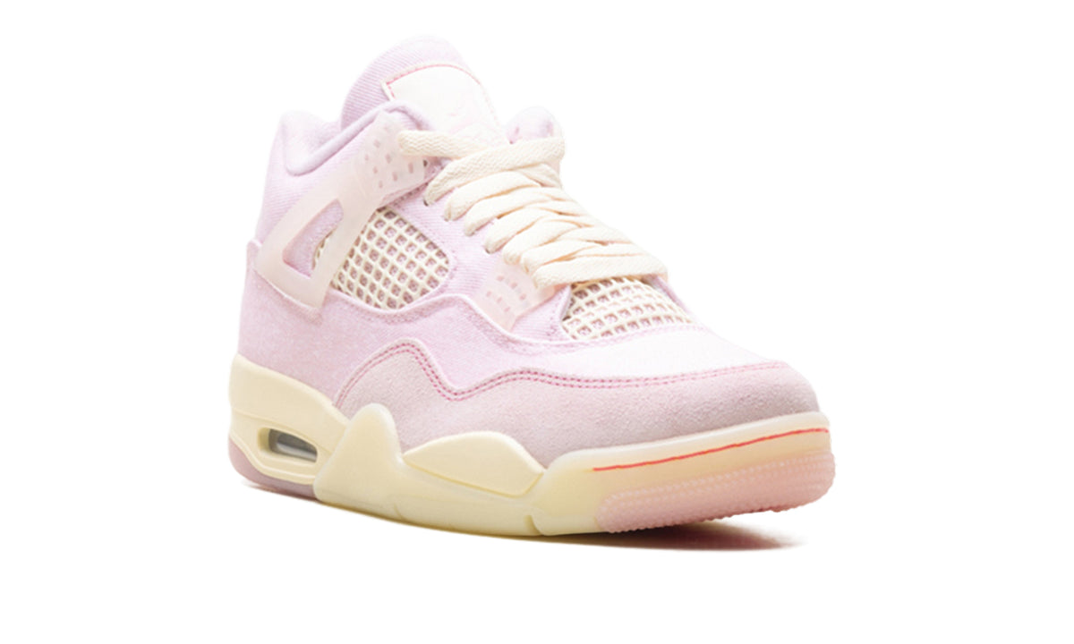 Air Jordan 4 Retro Sneakers - Pastel Pink and Cream