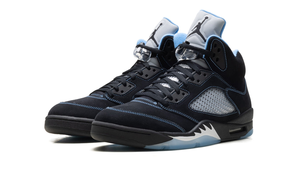 Air Jordan 5 High-Top Sneakers – Black, Light Blue & Silver