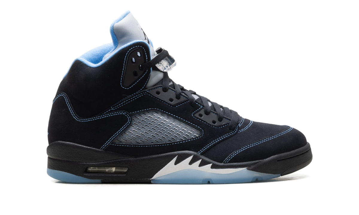 Air Jordan 5 High-Top Sneakers – Black, Light Blue & Silver
