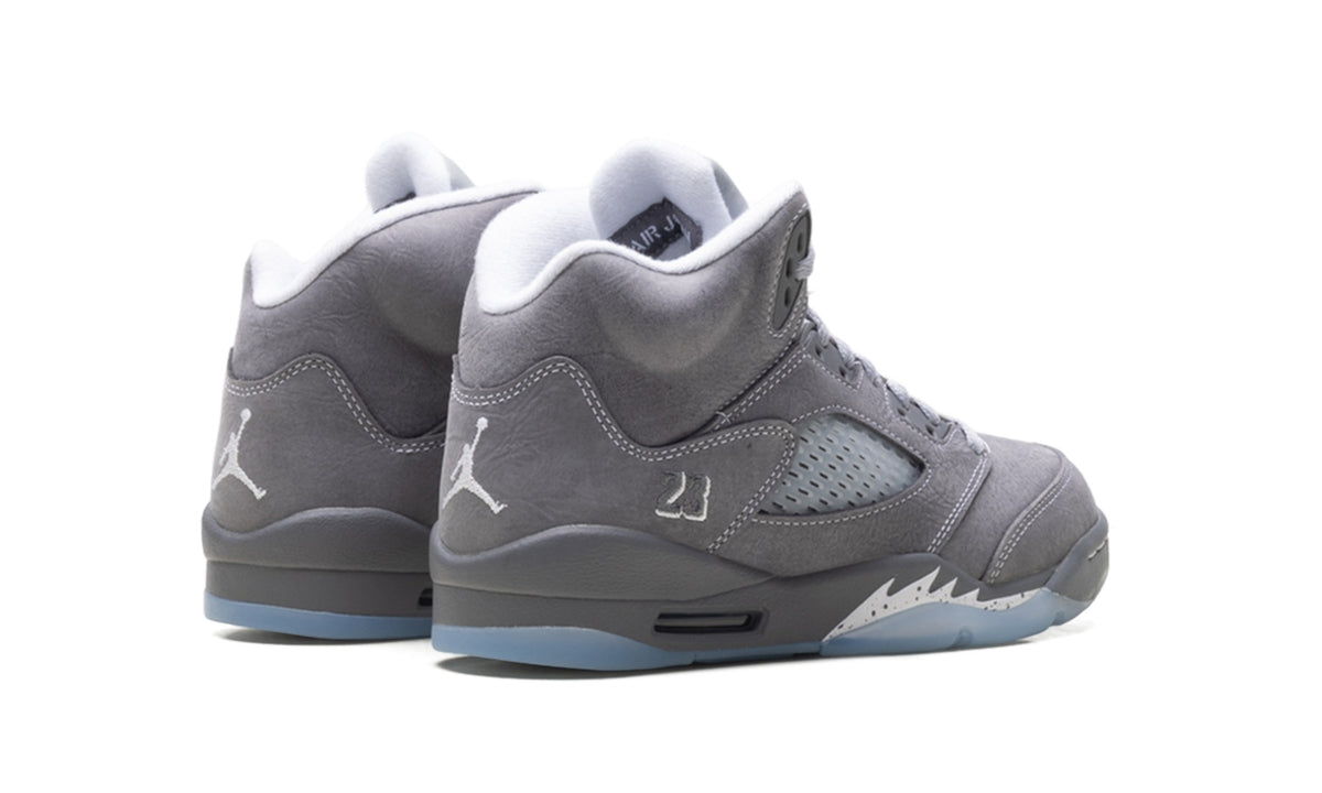 Air Jordan 5 High-Top Sneakers - Gray & Ice Blue