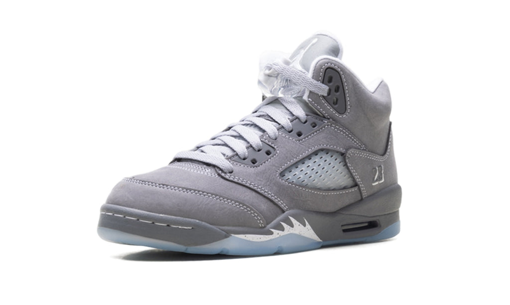 Air Jordan 5 High-Top Sneakers - Gray & Ice Blue