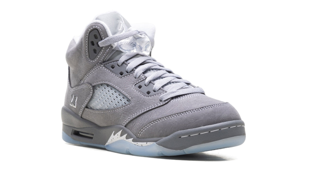 Air Jordan 5 High-Top Sneakers - Gray & Ice Blue