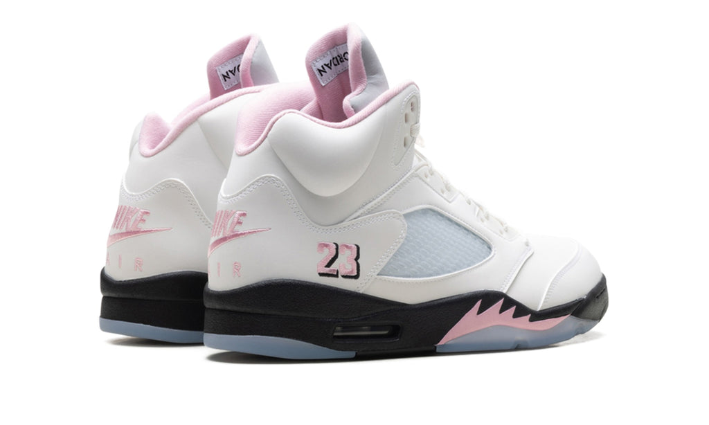 Air Jordan 5 Sneakers – White, Pink & Black