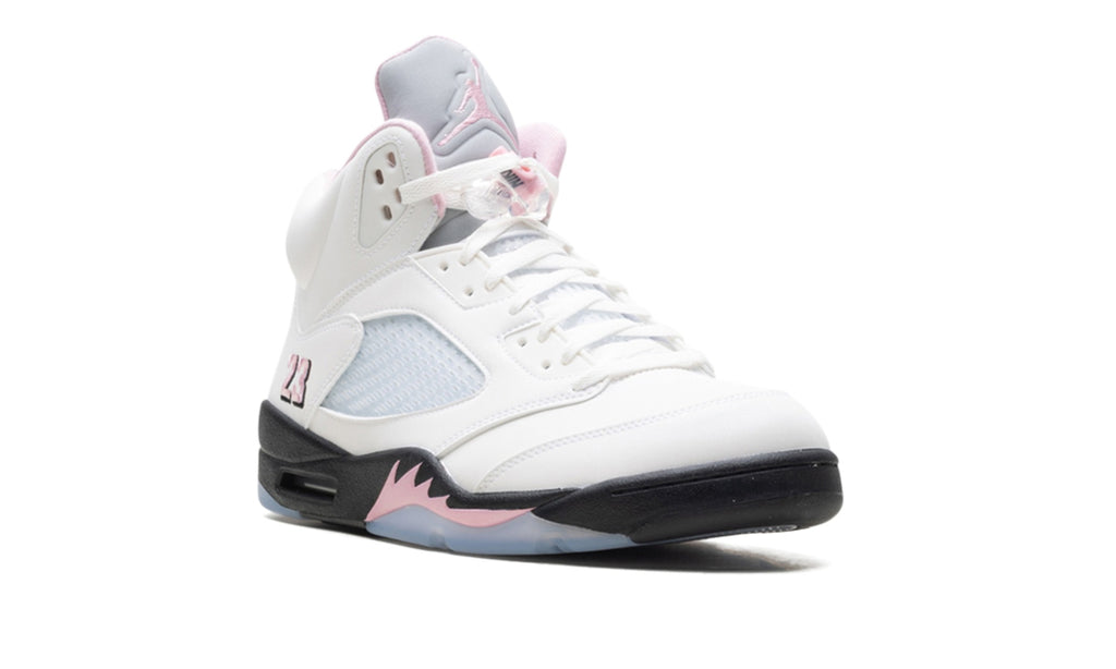Air Jordan 5 Sneakers – White, Pink & Black
