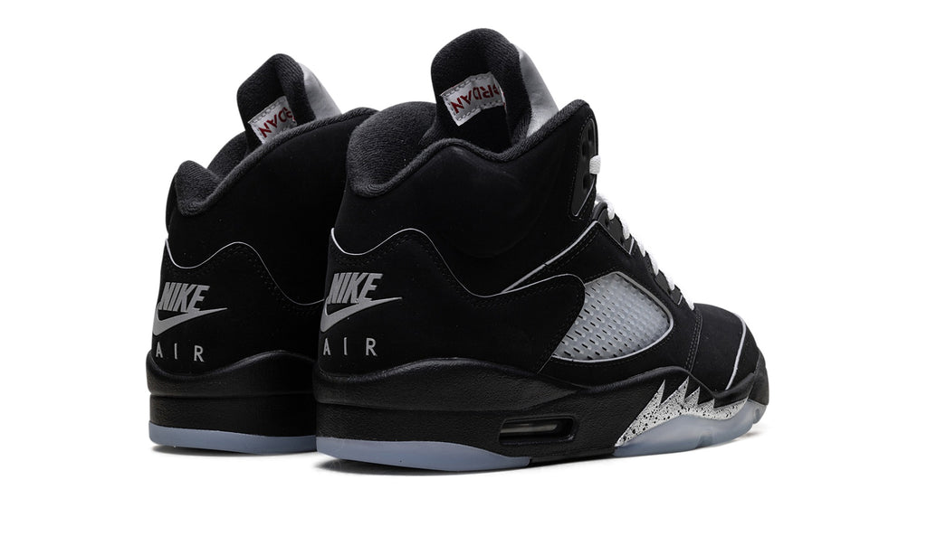 Air Jordan 5 Sneakers – Black & Metallic Silver
