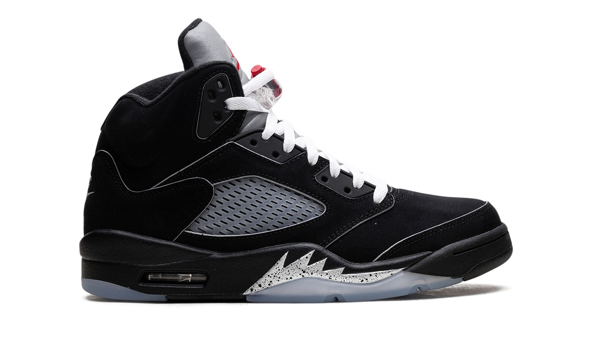 Air Jordan 5 Sneakers – Black & Metallic Silver