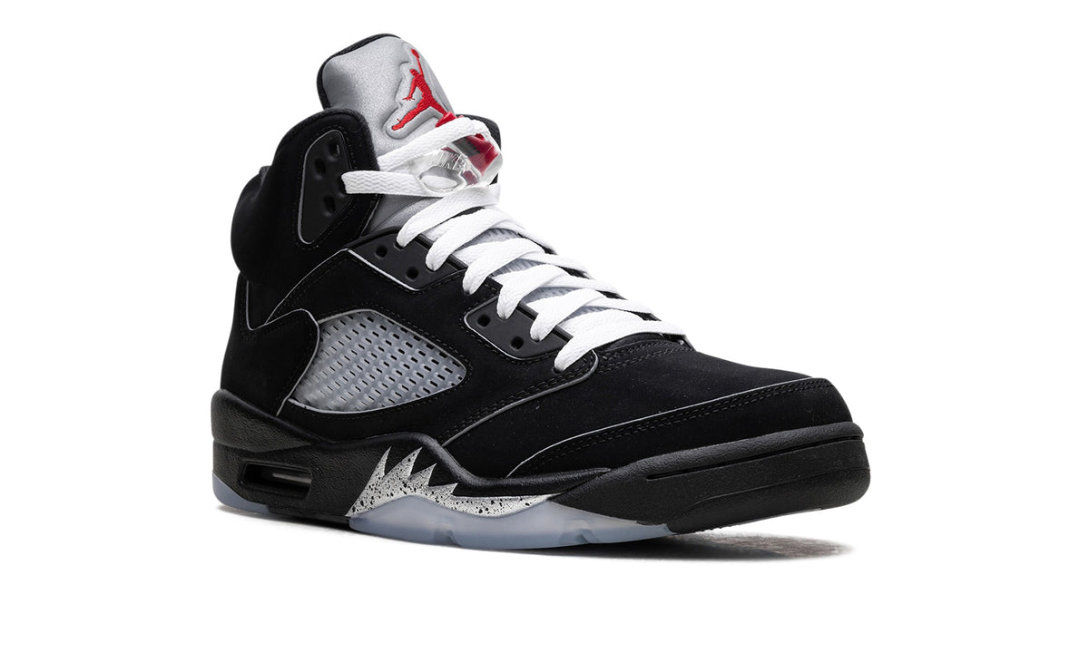 Air Jordan 5 Sneakers – Black & Metallic Silver