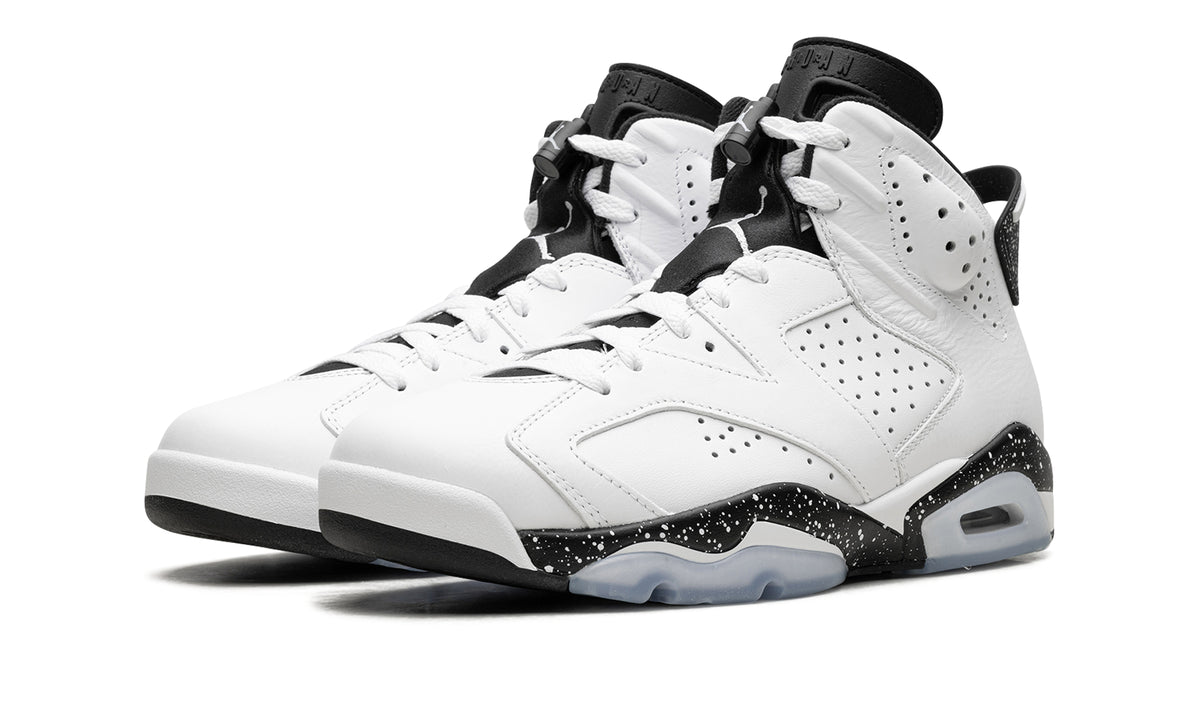 Air Jordan 6 Retro Sneakers - White & Black with Speckled Midsole