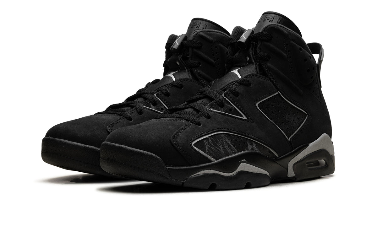 Air Jordan 6 Retro “Chrome” Sneakers – Black & Metallic Silver